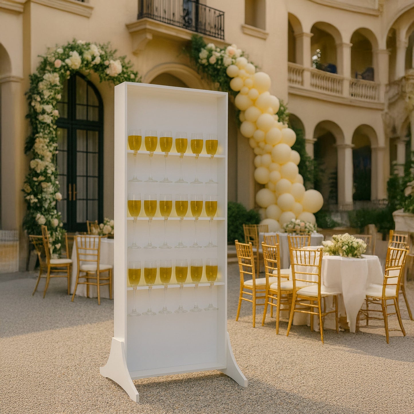 Champagne Wall (24 glasses/flutes)