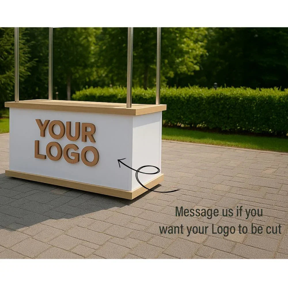 White Mobile Bar - Snack & Beverage Station