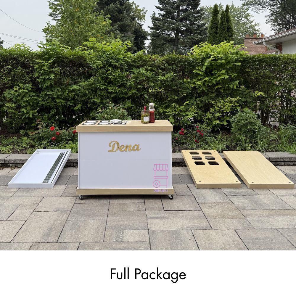 White Mobile Bar - Snack & Beverage Station