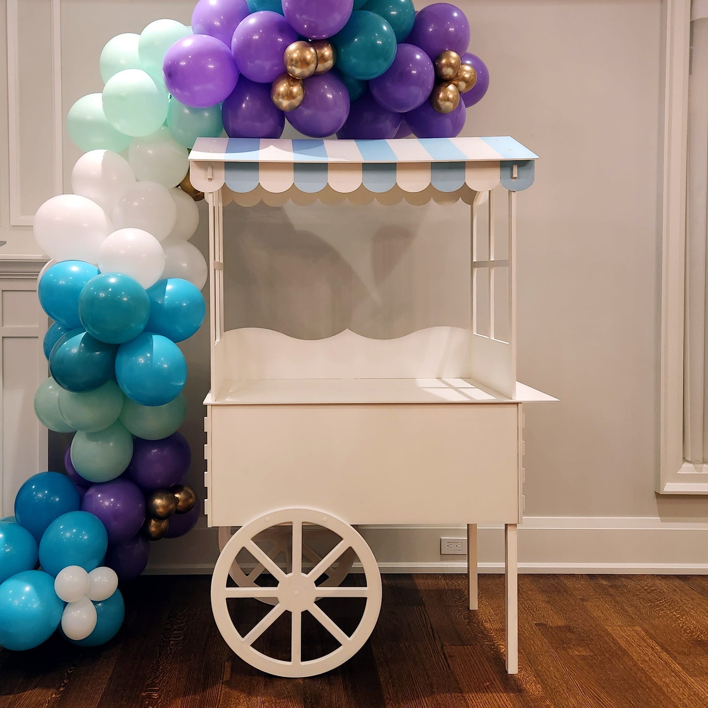 Window Style Candy Cart in Colour Blue