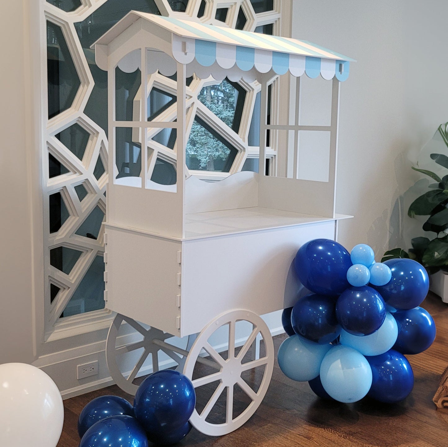 Window Style Candy Cart in Colour Blue
