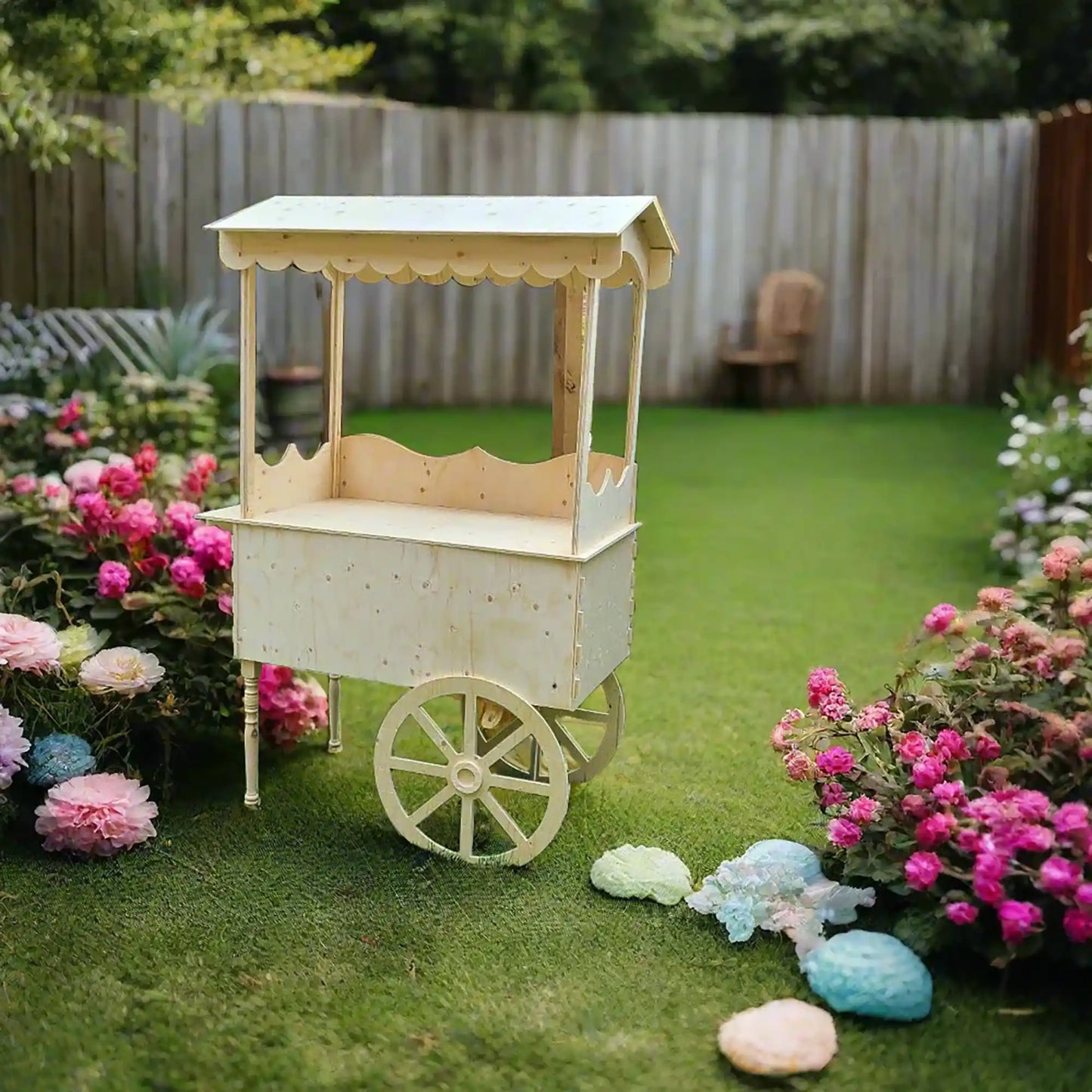 Wooden Candy Cart