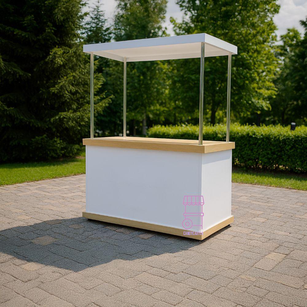White Mobile Bar - Snack & Beverage Station