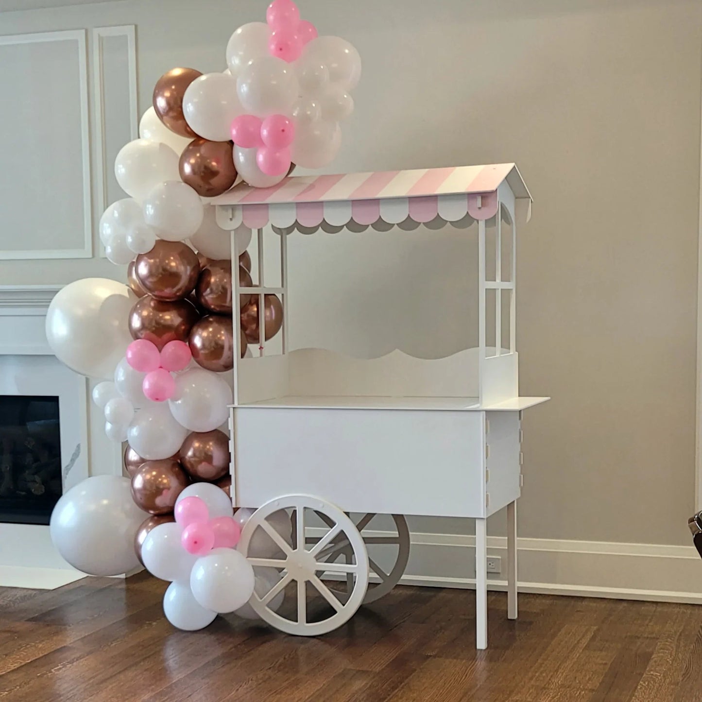 Window Style Candy Cart in Colour Pink