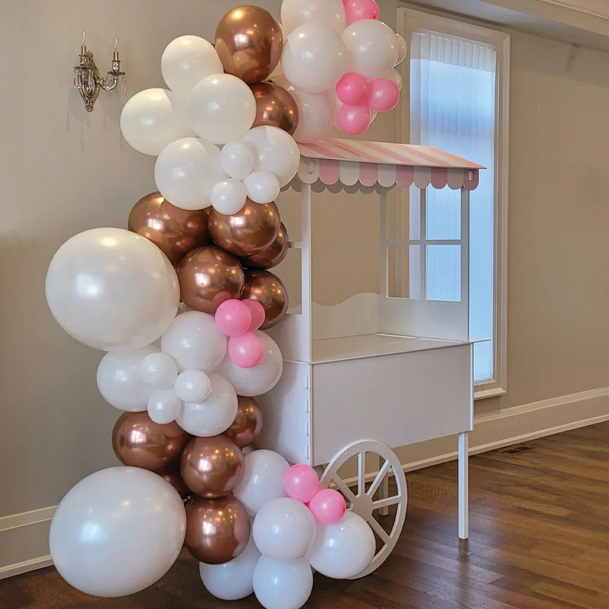 Window Style Candy Cart in Colour Pink