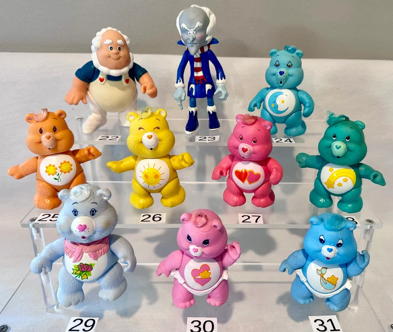 Rare Full Set of 16 Vintage 1983 Kenner Care Bears & Cousins – Posable Plush & Figures – Excellent Condition
