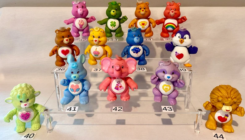 Rare Full Set of 16 Vintage 1983 Kenner Care Bears & Cousins – Posable Plush & Figures – Excellent Condition