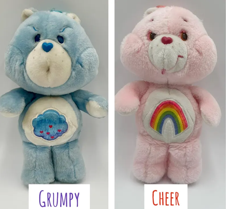 Rare Full Set of 16 Vintage 1983 Kenner Care Bears & Cousins – Posable Plush & Figures – Excellent Condition