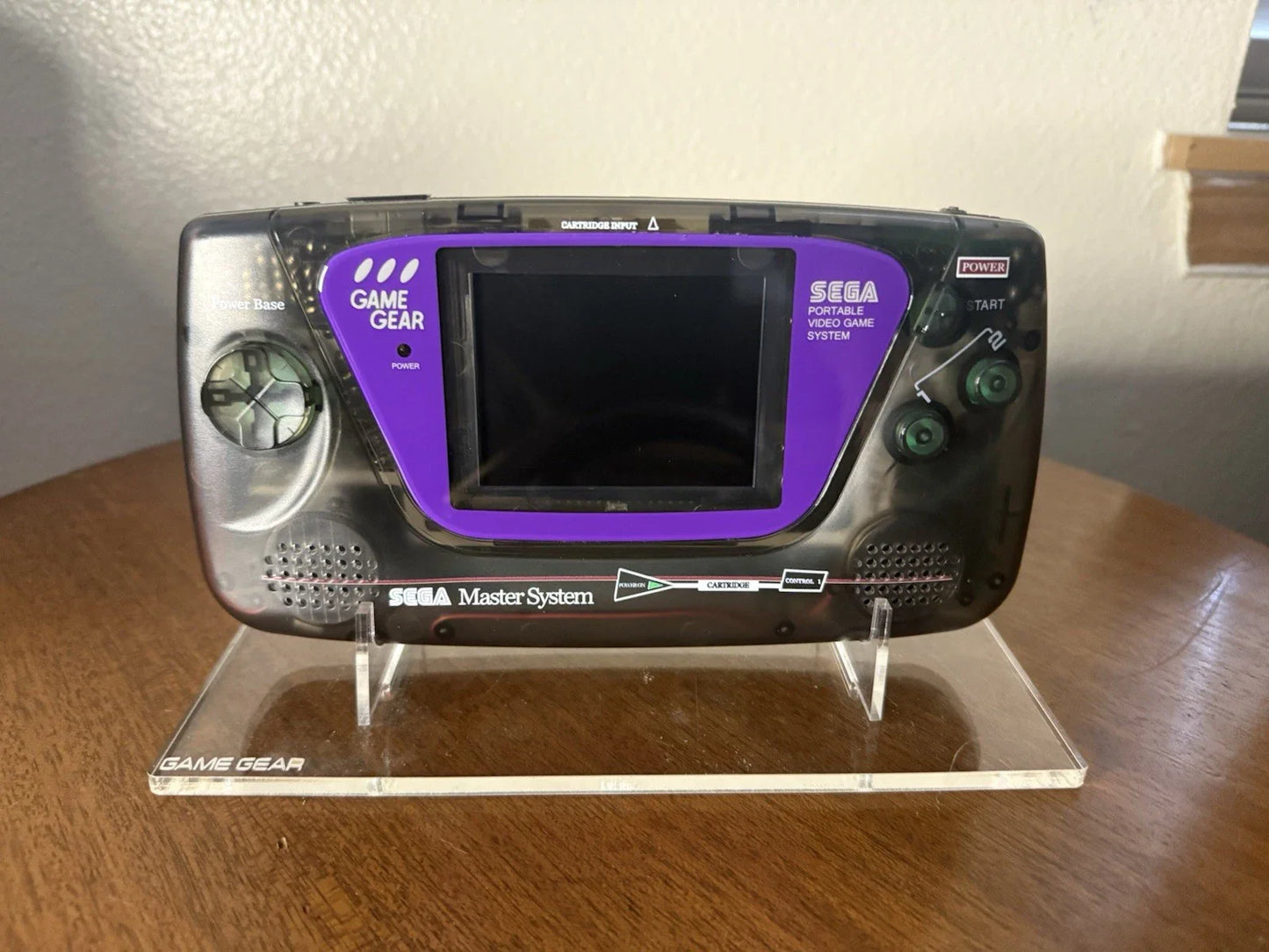 Custom Sega Game Gear – Master System Shell, R6 IPS Screen, USB-C Rechargeable, Purple Buttons, Sonic Included
