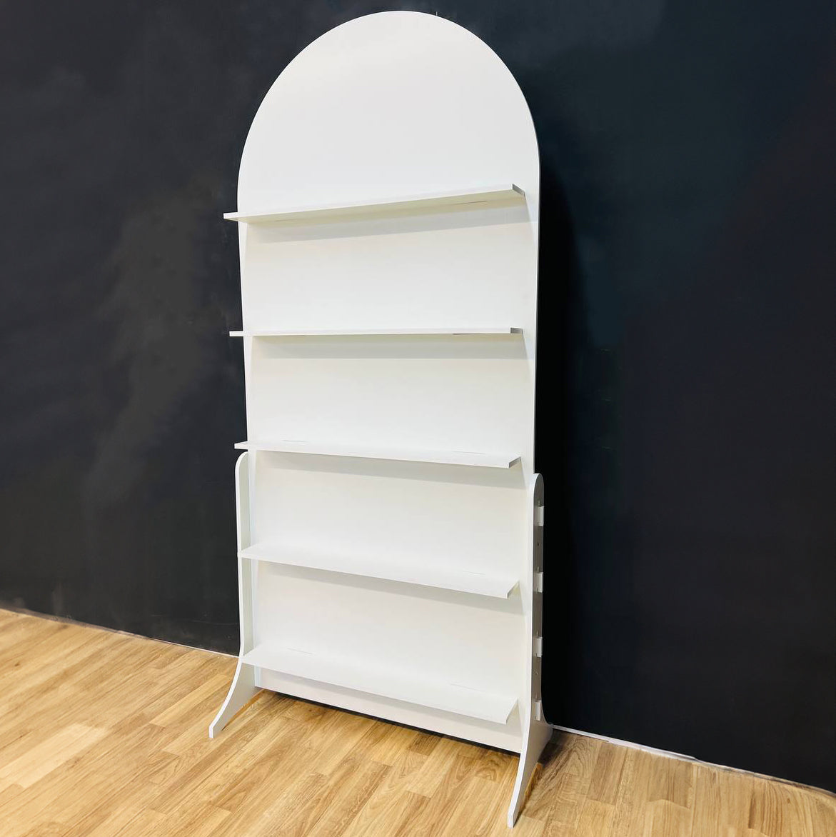 Arch Backdrop wall, Backdrop With Shelves