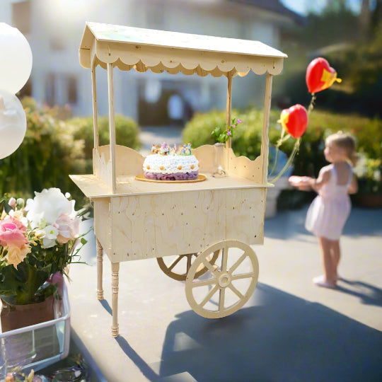 Wooden Candy Cart